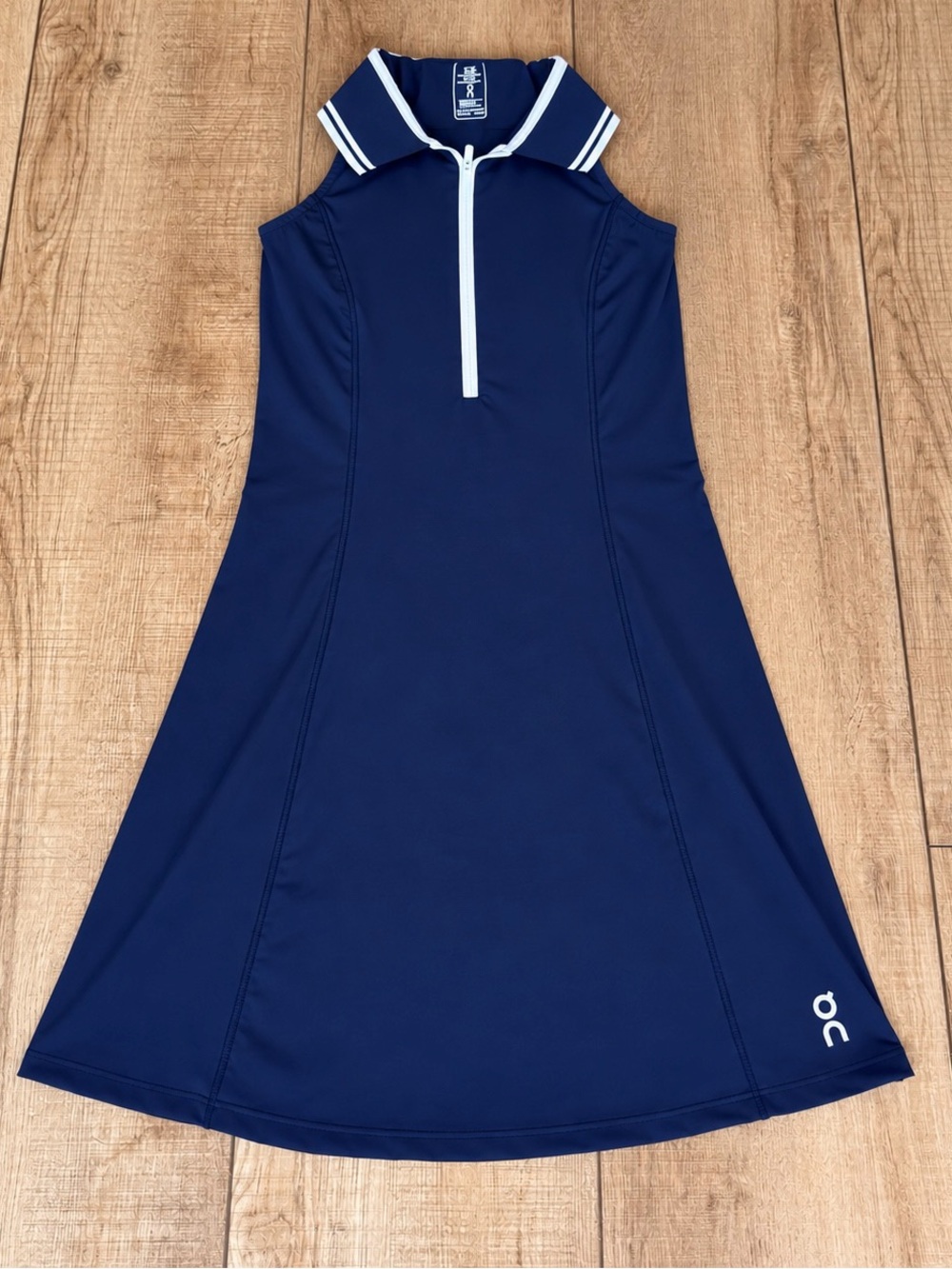 On Running Court Sport Dress Navy Blue White Tennis Golf Dress S NWOT